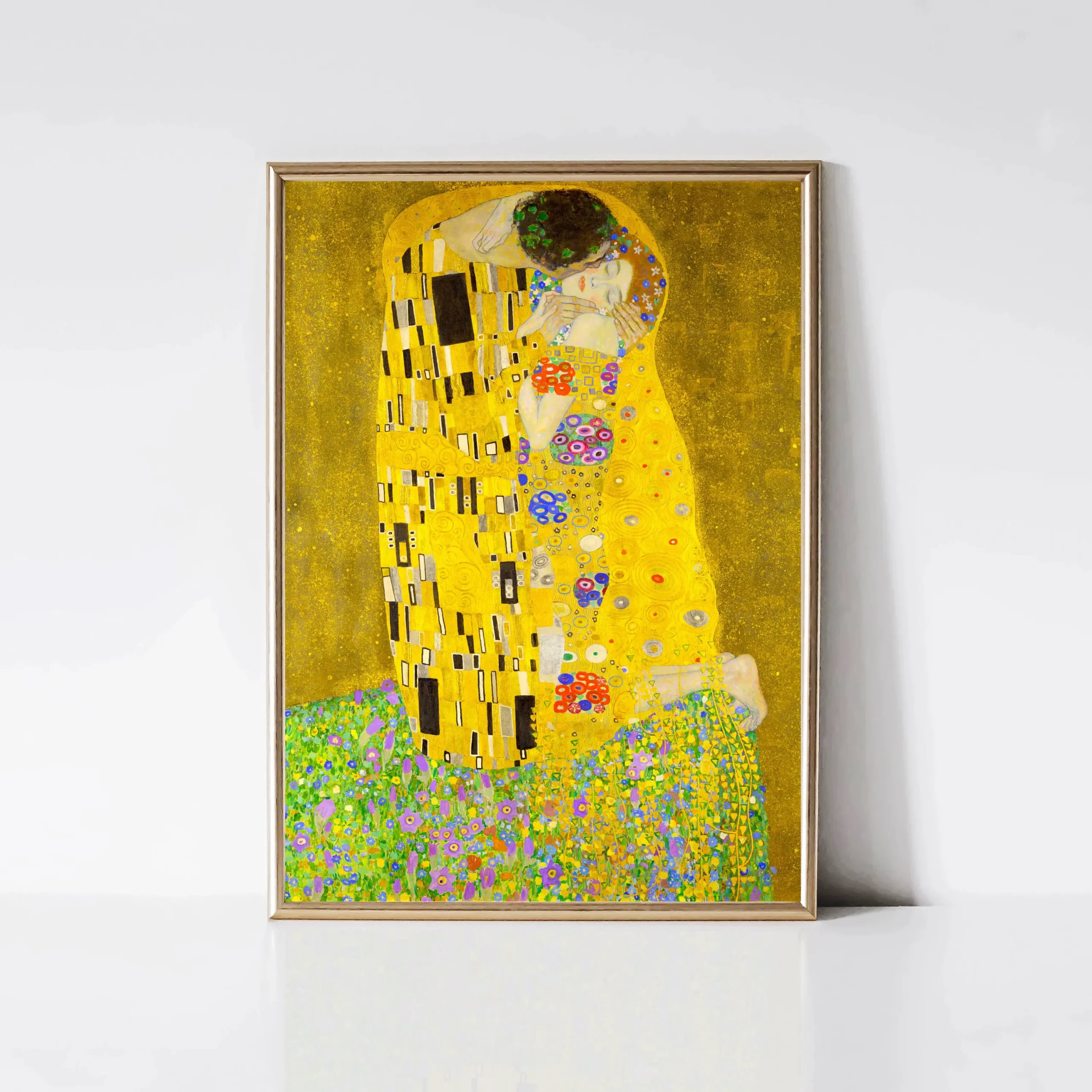 Gustav Klimt Pocałunek - plakat na płótnie Wzór 2