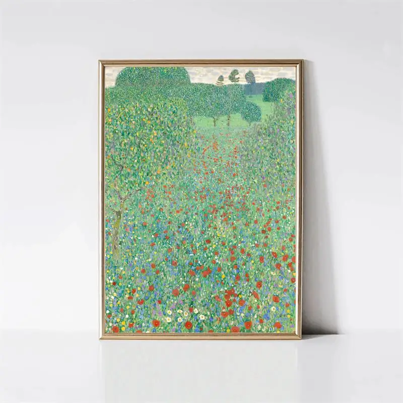 Gustav Klimt Pocałunek - plakat na płótnie Wzór 4