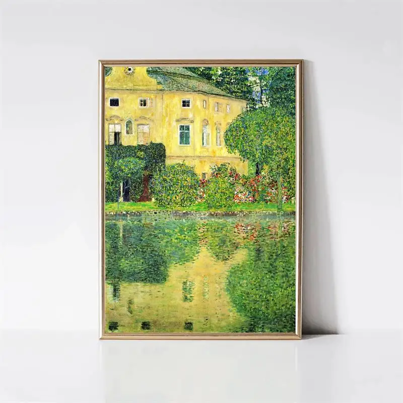 Gustav Klimt Pocałunek - plakat na płótnie Wzór 6