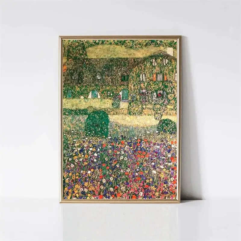 Gustav Klimt Pocałunek - plakat na płótnie Wzór 7