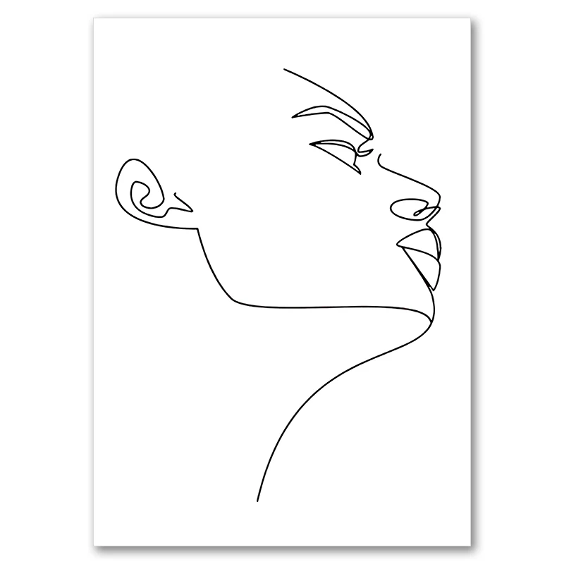 Kobieca twarz - minimalistyczna linia Jasnoszary