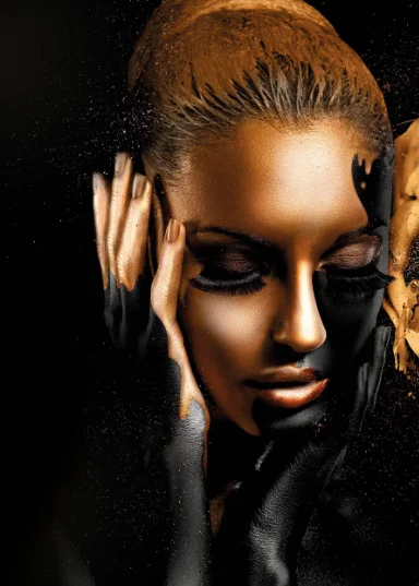 Plakat kobieta w stylu black & gold Wzór 9