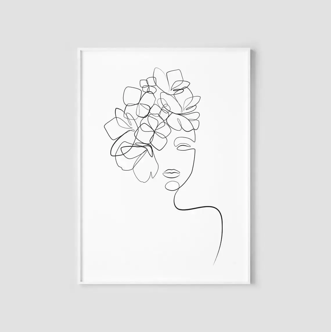 Plakat kobieta jedną linią - skandynawska abstrakcja Wzór 2