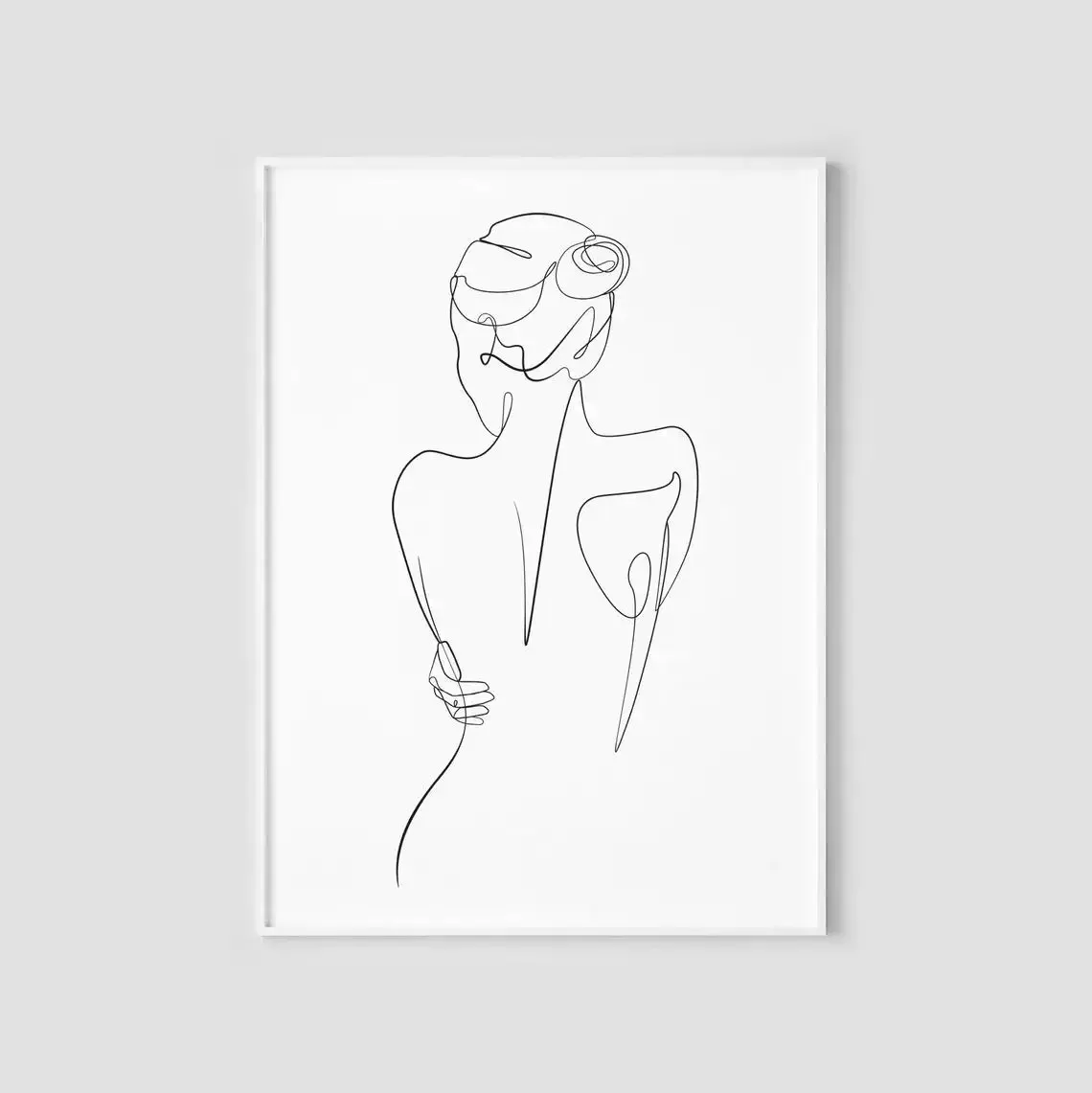 Plakat kobieta jedną linią - skandynawska abstrakcja Wzór 7