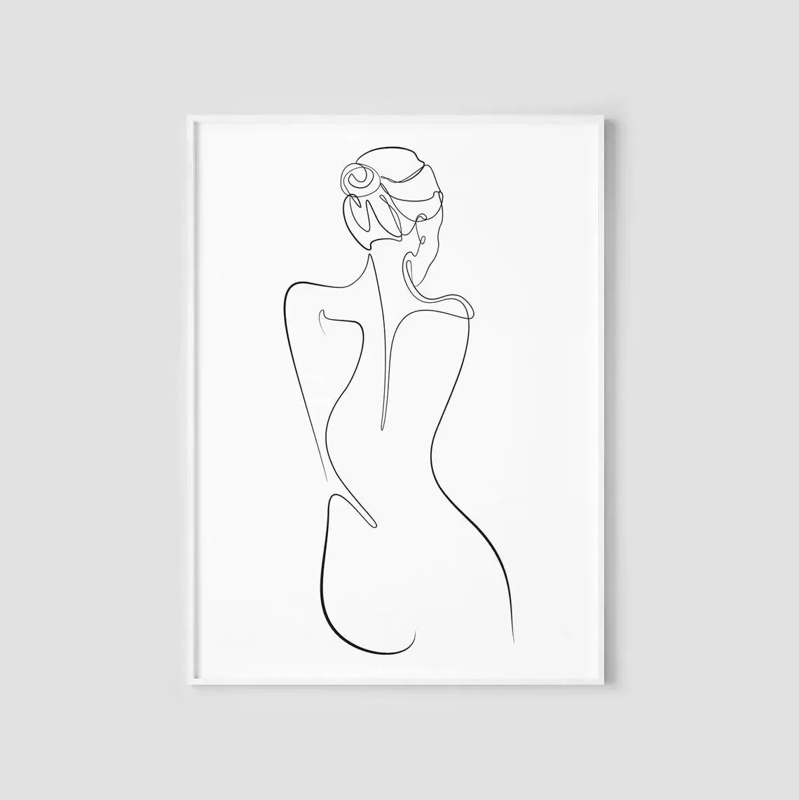 Plakat kobieta jedną linią - skandynawska abstrakcja Wzór 8