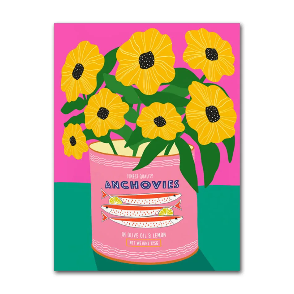Plakat kobieta z lampartem kolorowy boho Fioletowy