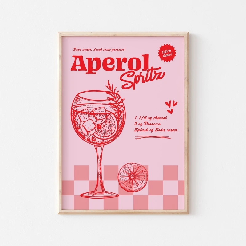 Koktajl Mojito - plakat barowy Biały