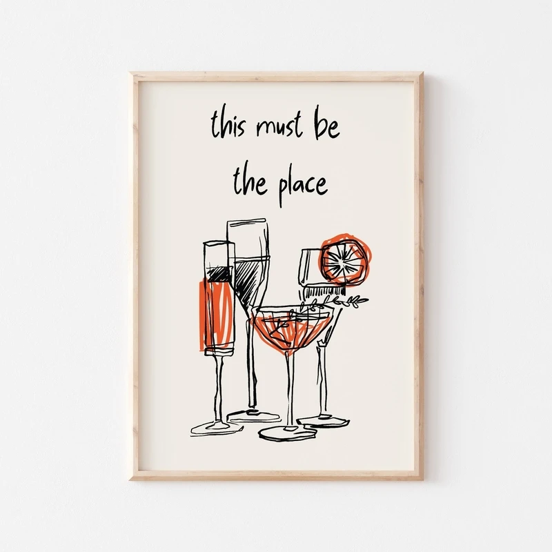 Koktajl Mojito - plakat barowy Ciemny szary