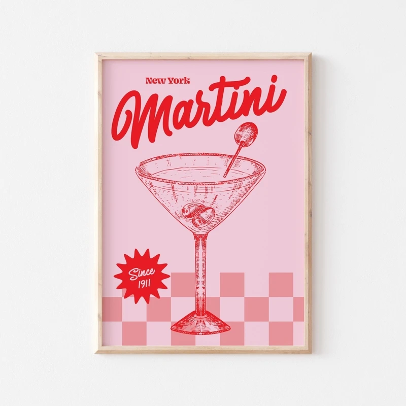 Koktajl Mojito - plakat barowy żółty