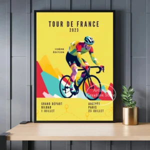 Plakat kolarski Tour de France Alpe d'Huez Wzór 1