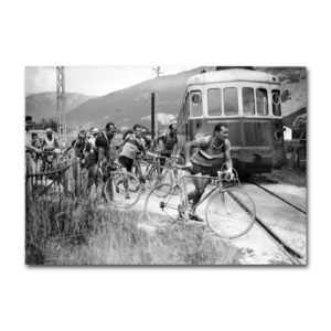 Plakat kolarski Tour de France - vintage czarno-biały Wzór 1