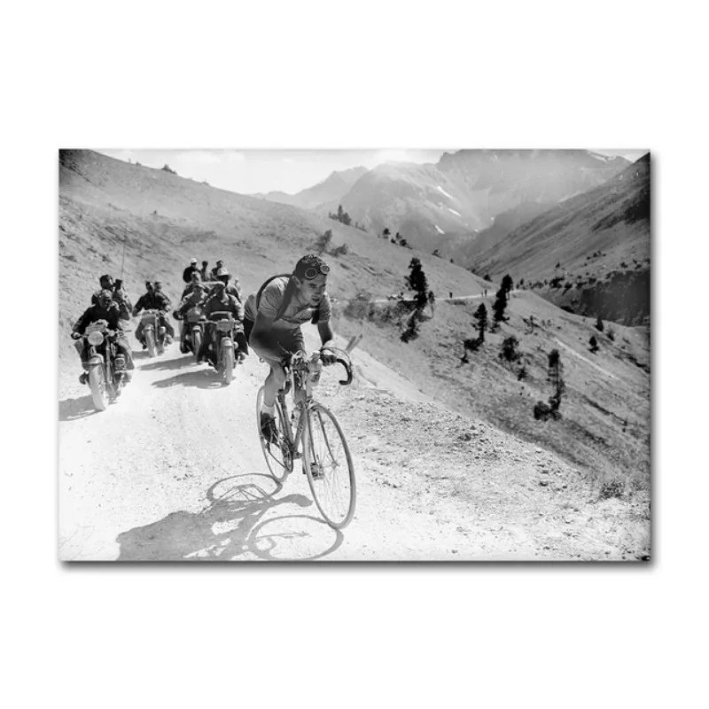 Plakat kolarski Tour de France - vintage czarno-biały Wzór 3