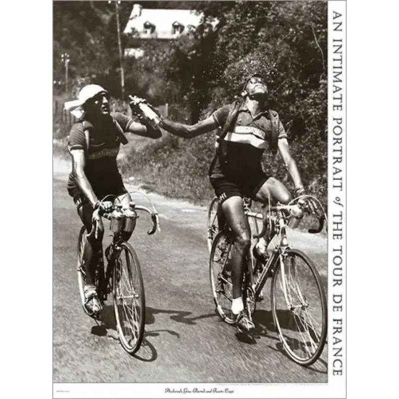 Plakat kolarski Tour de France - vintage czarno-biały Wzór 8
