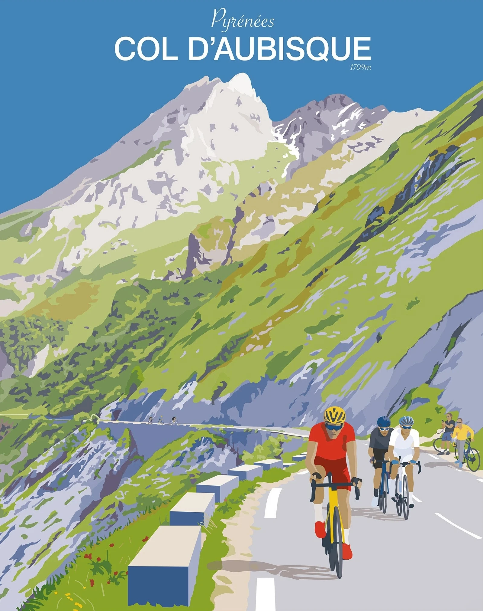 Plakat kolarski - wyścig rowerowy Flandria Burgundia