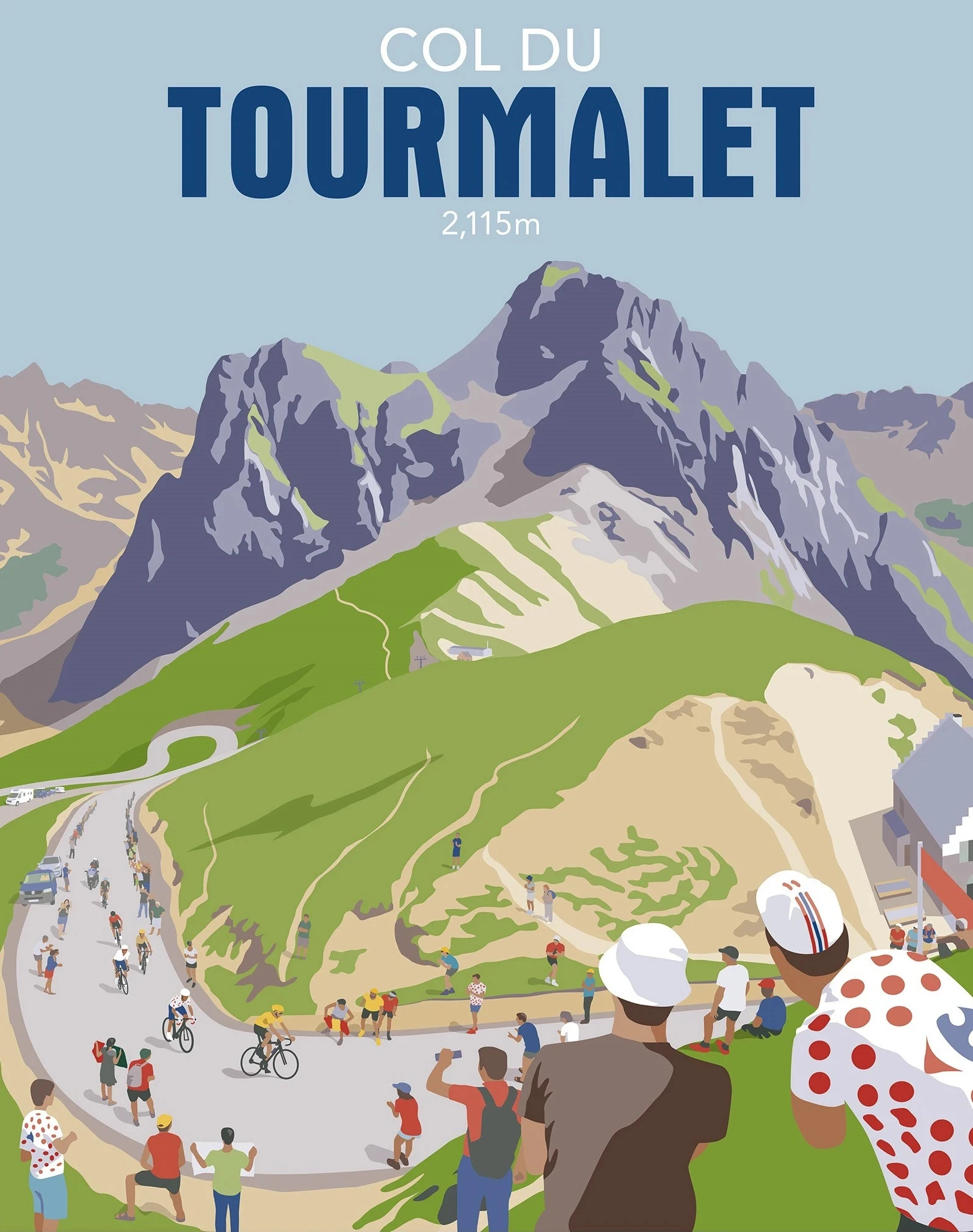 Plakat kolarski - wyścig rowerowy Flandria Czarny