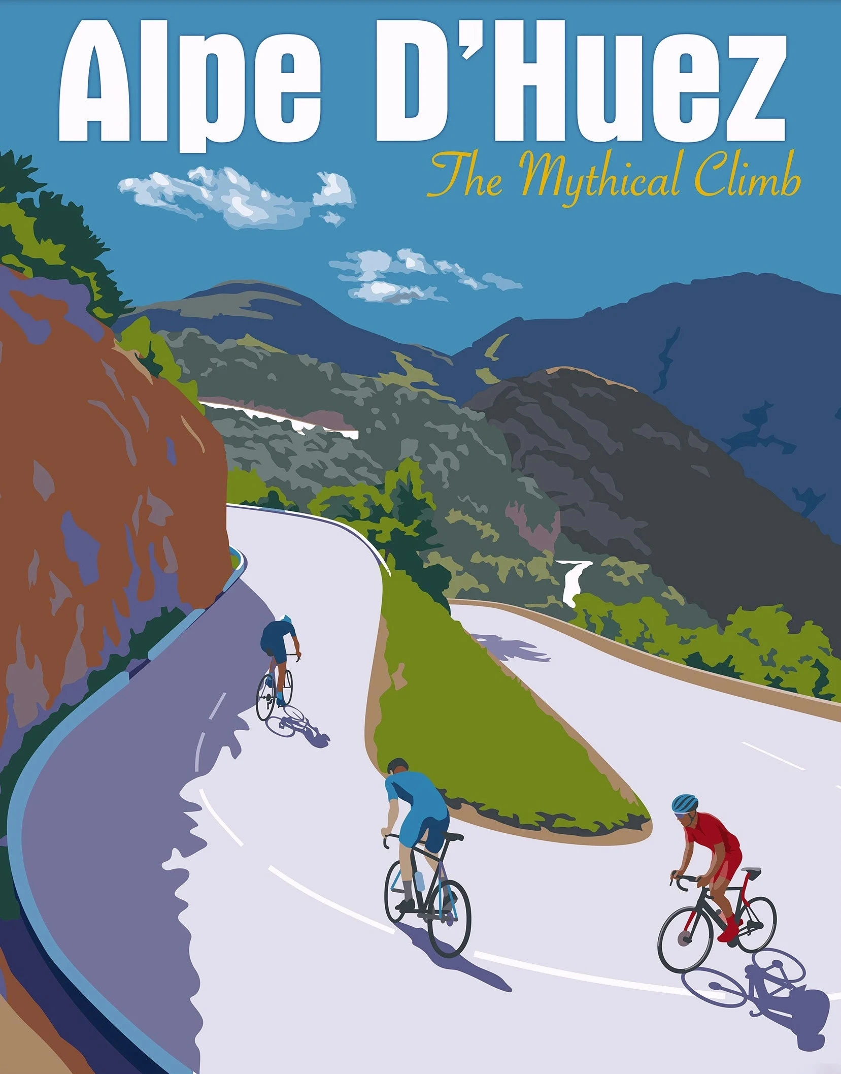 Plakat kolarski – wyścig rowerowy Flandria Jasnozielony