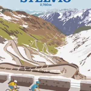 Plakat kolarski - wyścig rowerowy Flandria Zielony
