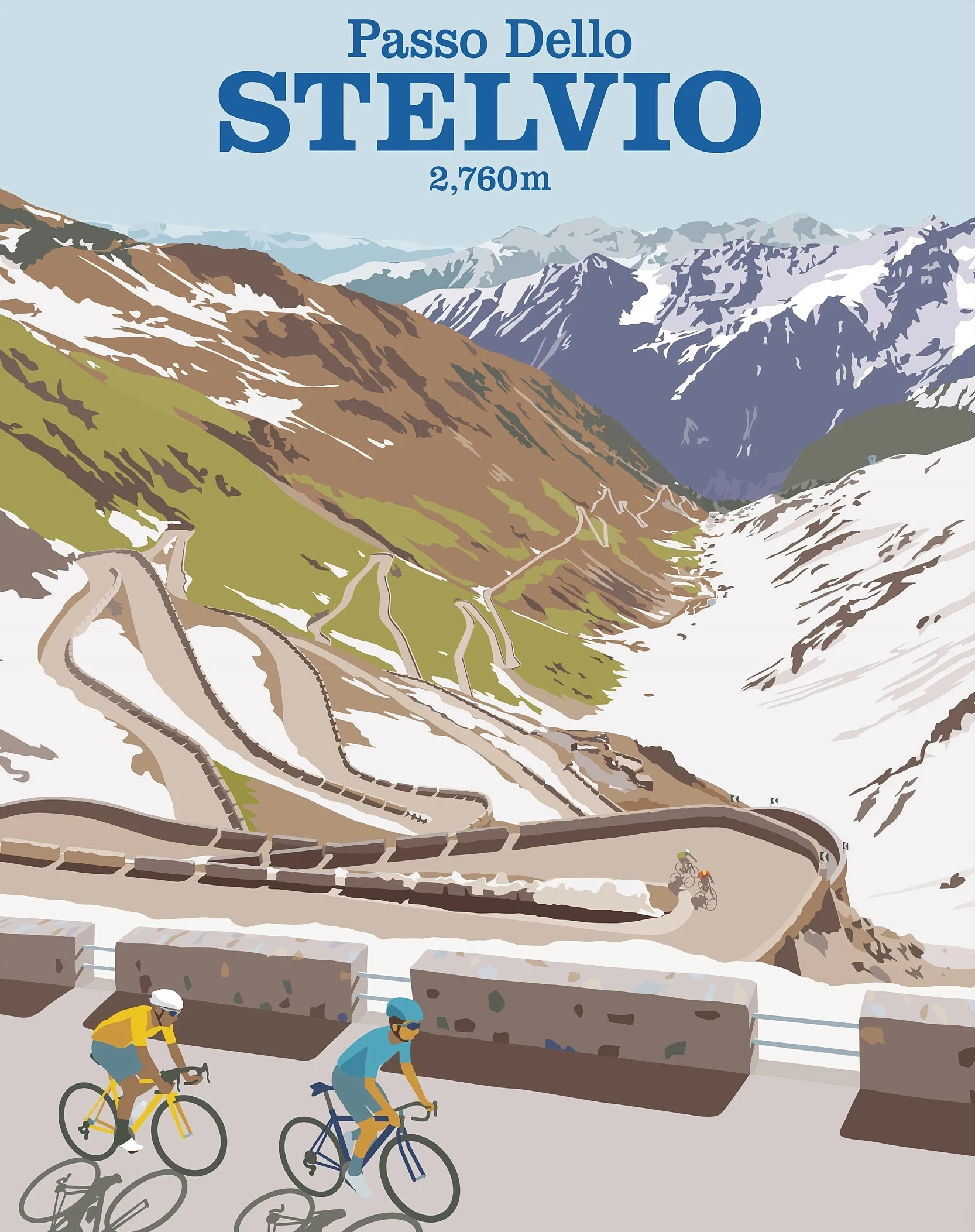 Plakat kolarski - wyścig rowerowy Flandria Zielony