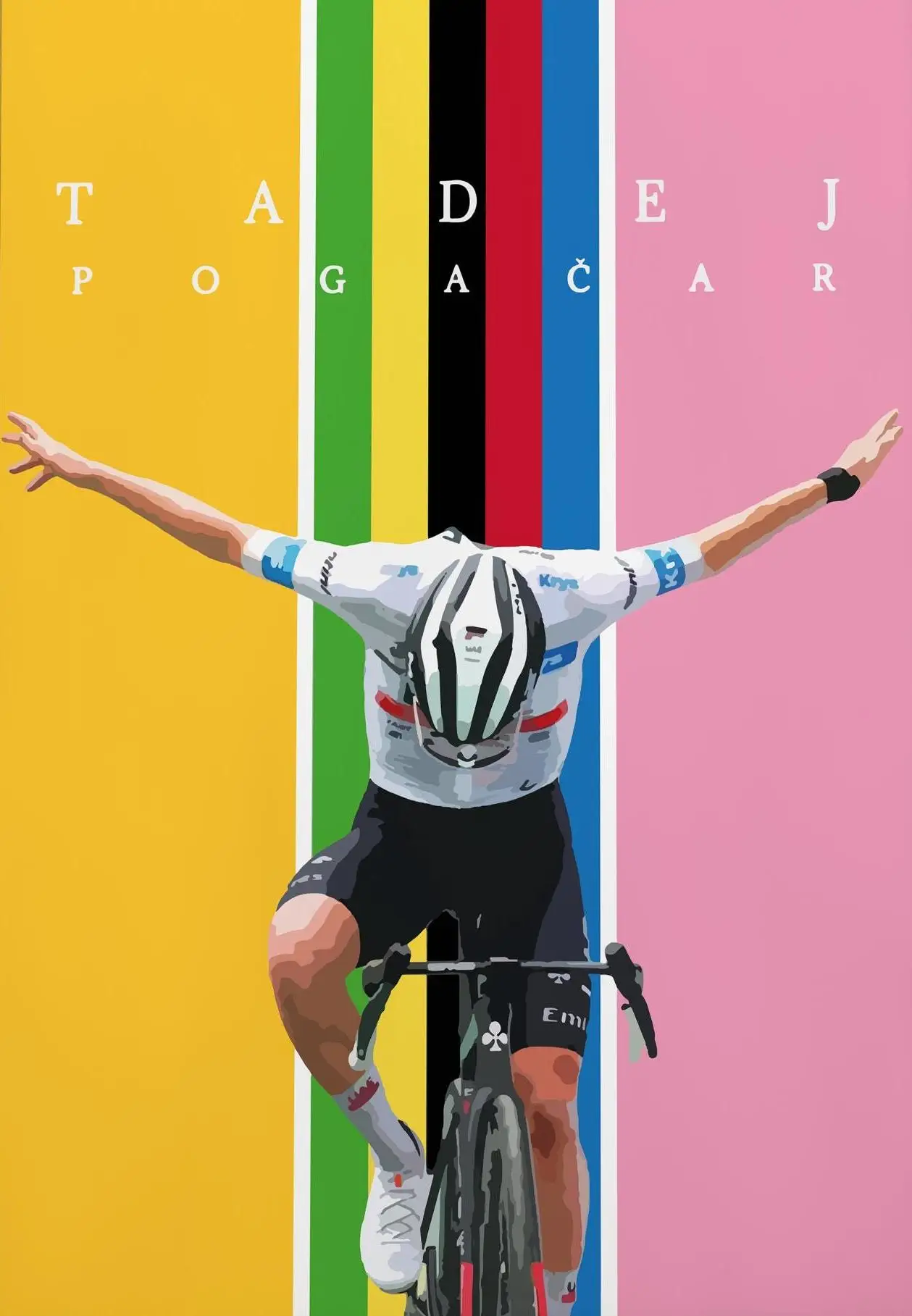 Plakat Kolarstwo - Pogačar i Van der Poel Wzór 4