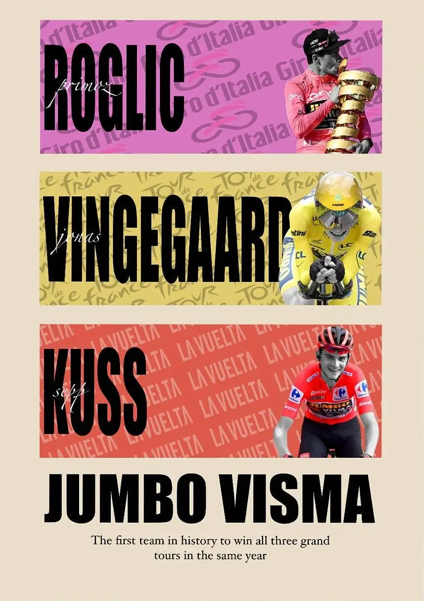 Plakat Kolarstwo - Pogačar i Van der Poel Wzór 8