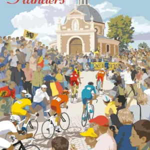 Kolarstwo - plakat rowerowy retro Jasnozielony