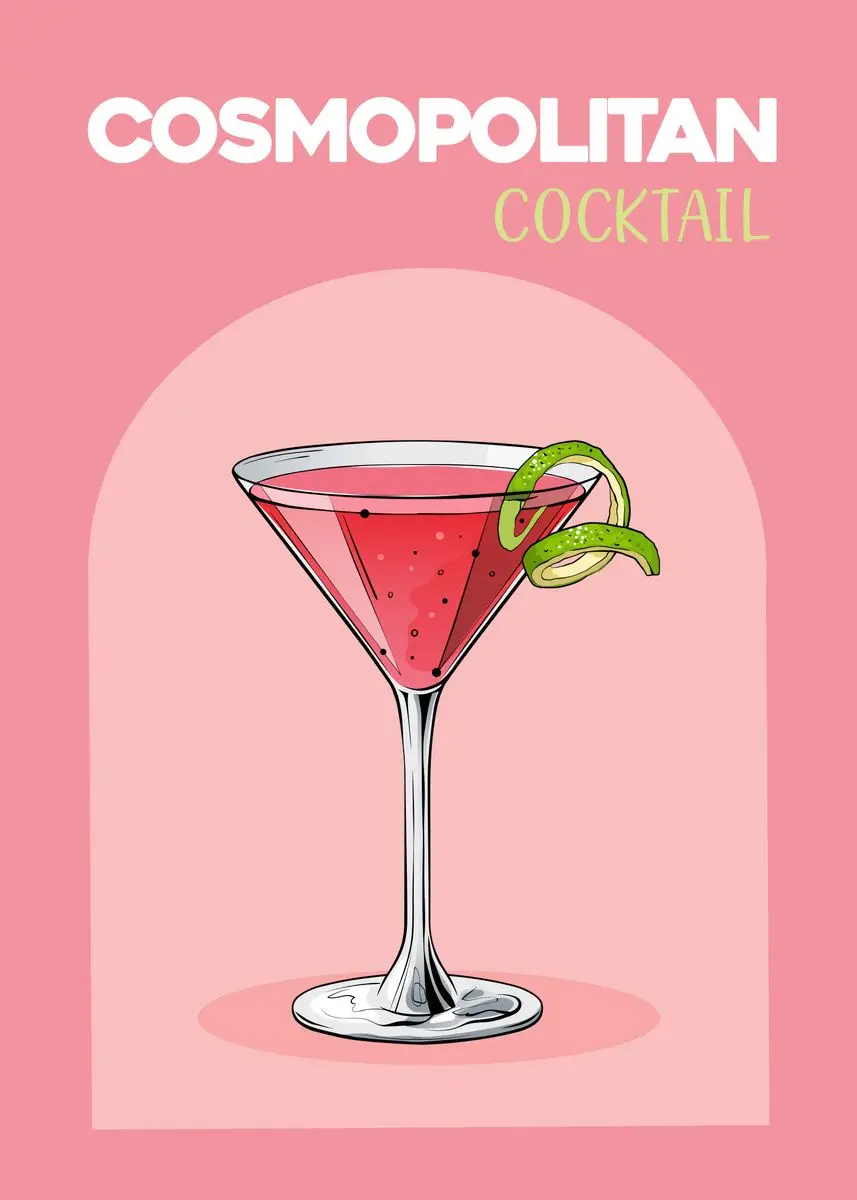 Plakat kolorowe drinki i koktajle do kuchni Niebieski