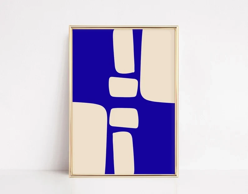 Plakat kolorowy minimalistyczny abstrakcyjny Biały