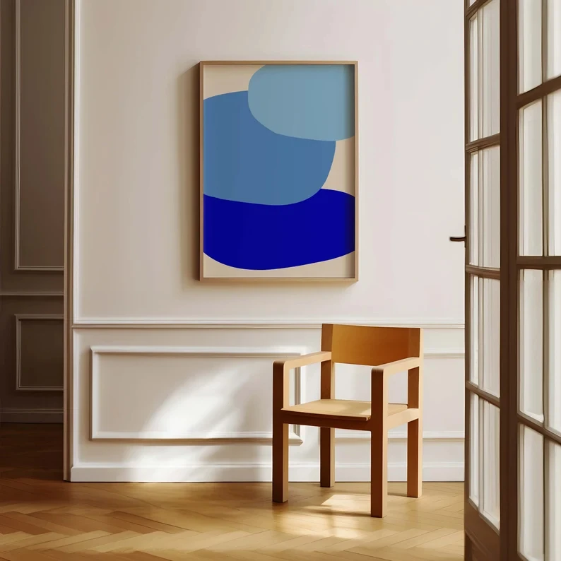 Plakat kolorowy minimalistyczny abstrakcyjny Fioletowy/фиолетовый