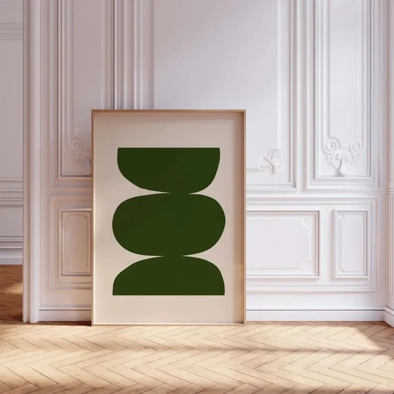 Plakat kolorowy minimalistyczny abstrakcyjny Fioletowy