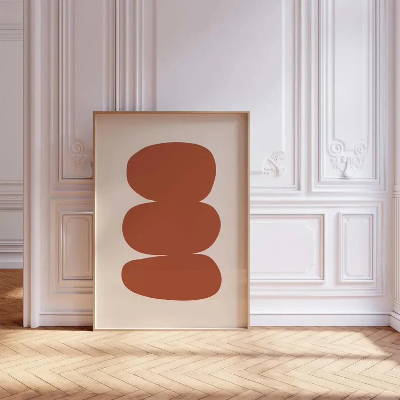 Plakat kolorowy minimalistyczny abstrakcyjny Jasnoszary