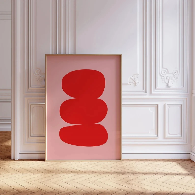 Plakat kolorowy minimalistyczny abstrakcyjny Jasnożółty