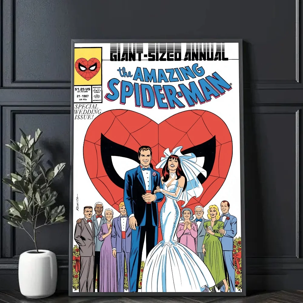 Plakat komiksowy z superbohaterami w stylu vintage Wzór 2