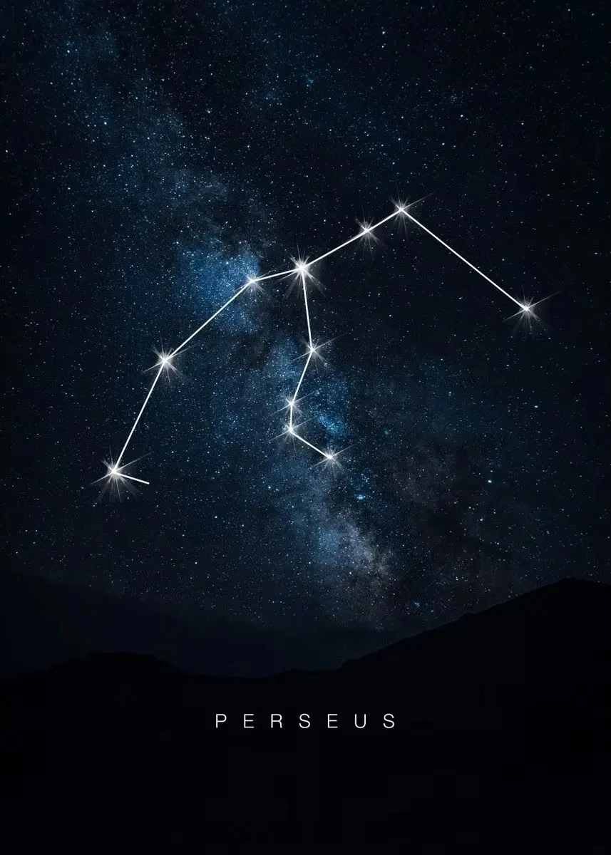 Konstelacje kosmiczne - plakat ze znakami zodiaku Biały