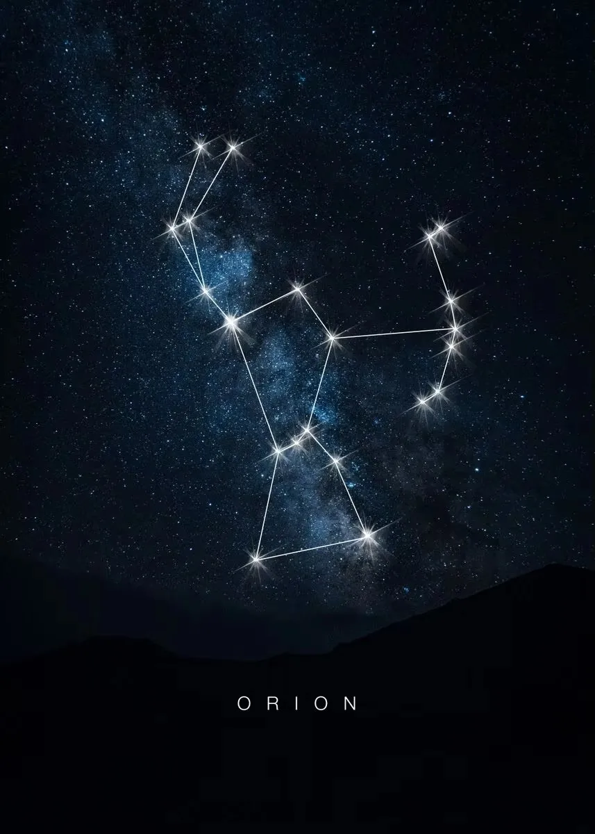 Konstelacje kosmiczne - plakat ze znakami zodiaku Zielony