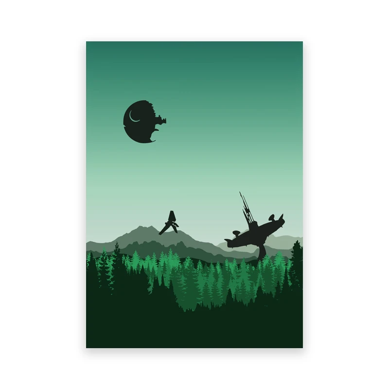 Plakat kosmiczna saga minimalistyczny Wzór 1