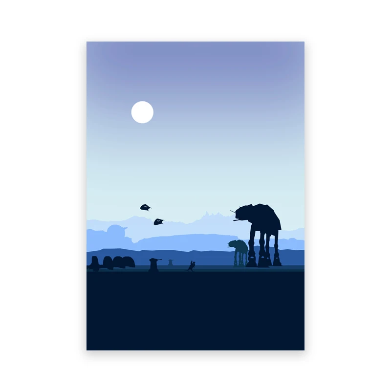 Plakat kosmiczna saga minimalistyczny Wzór 2