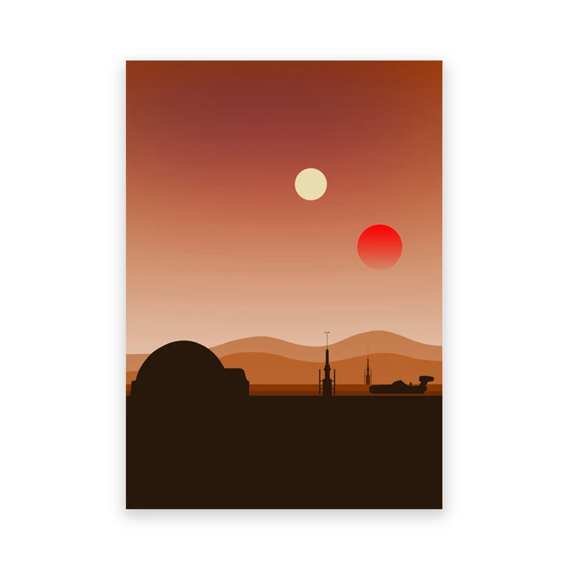 Plakat kosmiczna saga minimalistyczny Wzór 3
