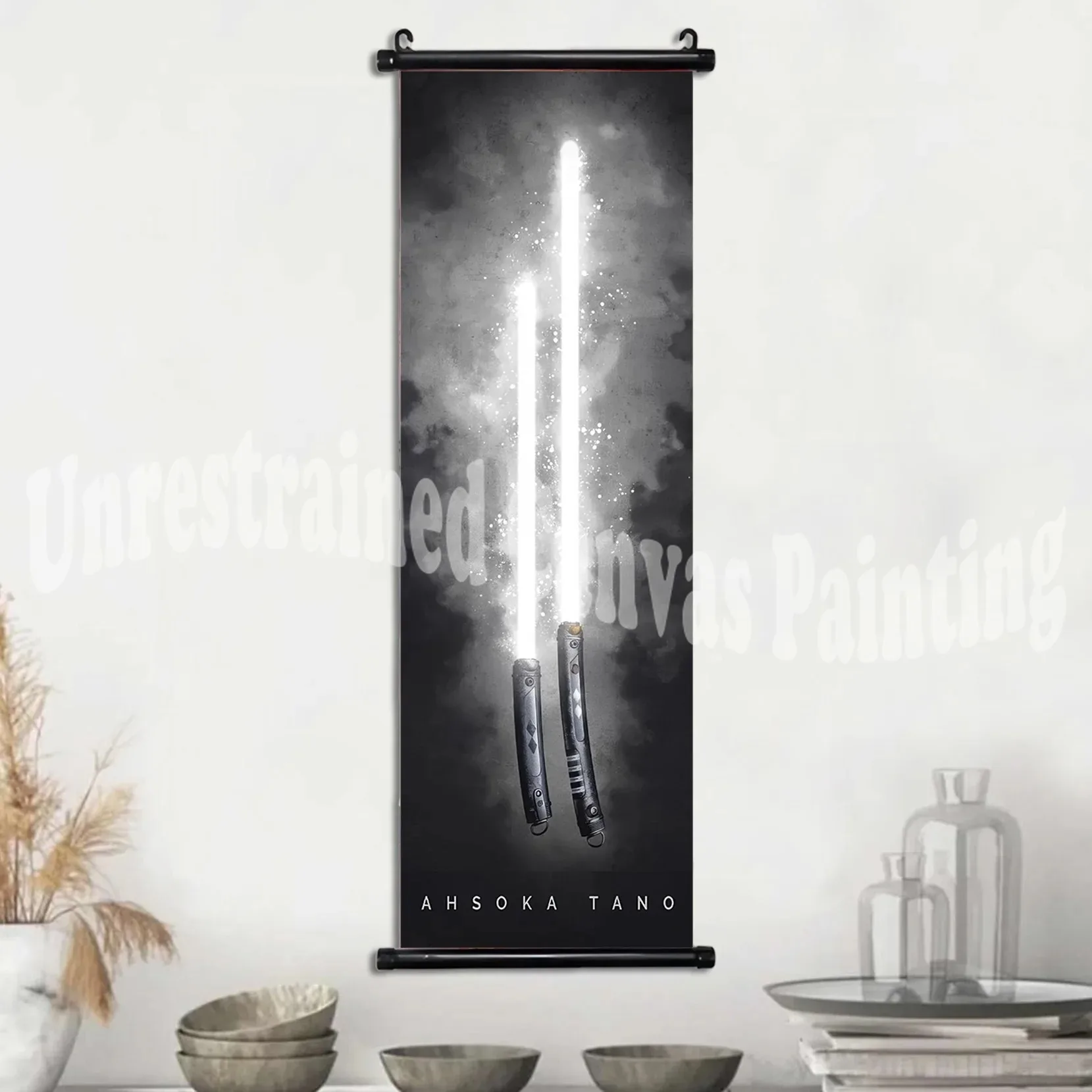 Plakat kosmiczny z mieczem świetlnym - zwój Fioletowy