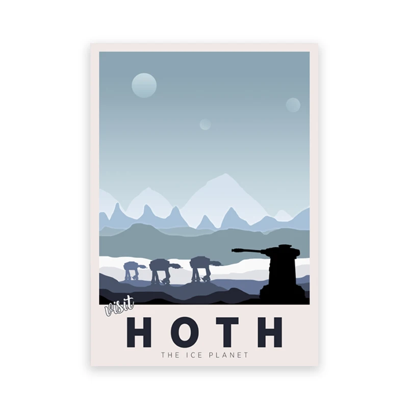 Plakat kosmiczny Space Wars - minimalistyczna grafika Wzór 4