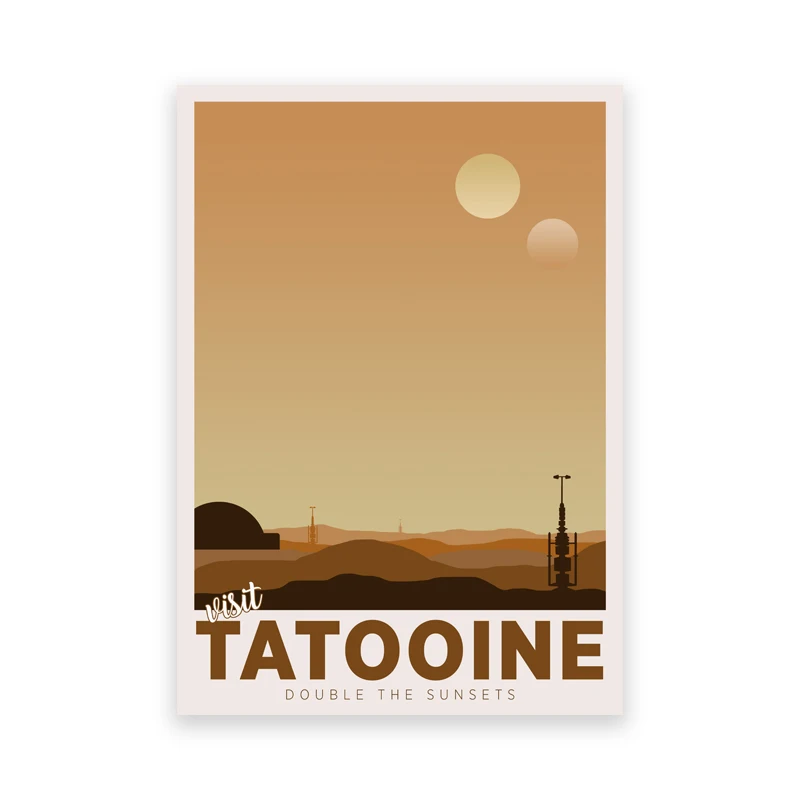 Plakat kosmiczny Space Wars - minimalistyczna grafika Wzór 6