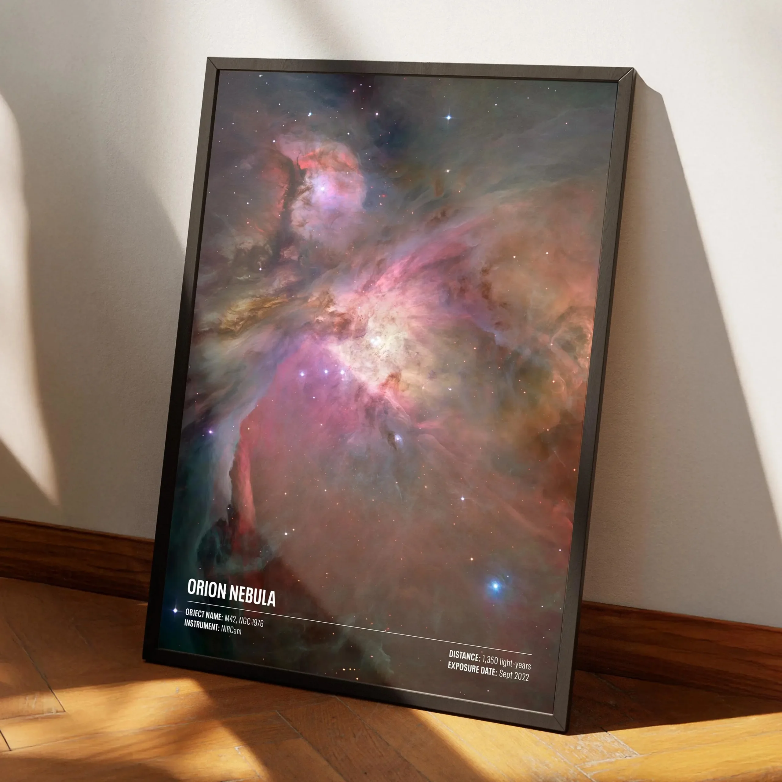 Kosmos i teleskop - plakat astronomiczny Czerwony