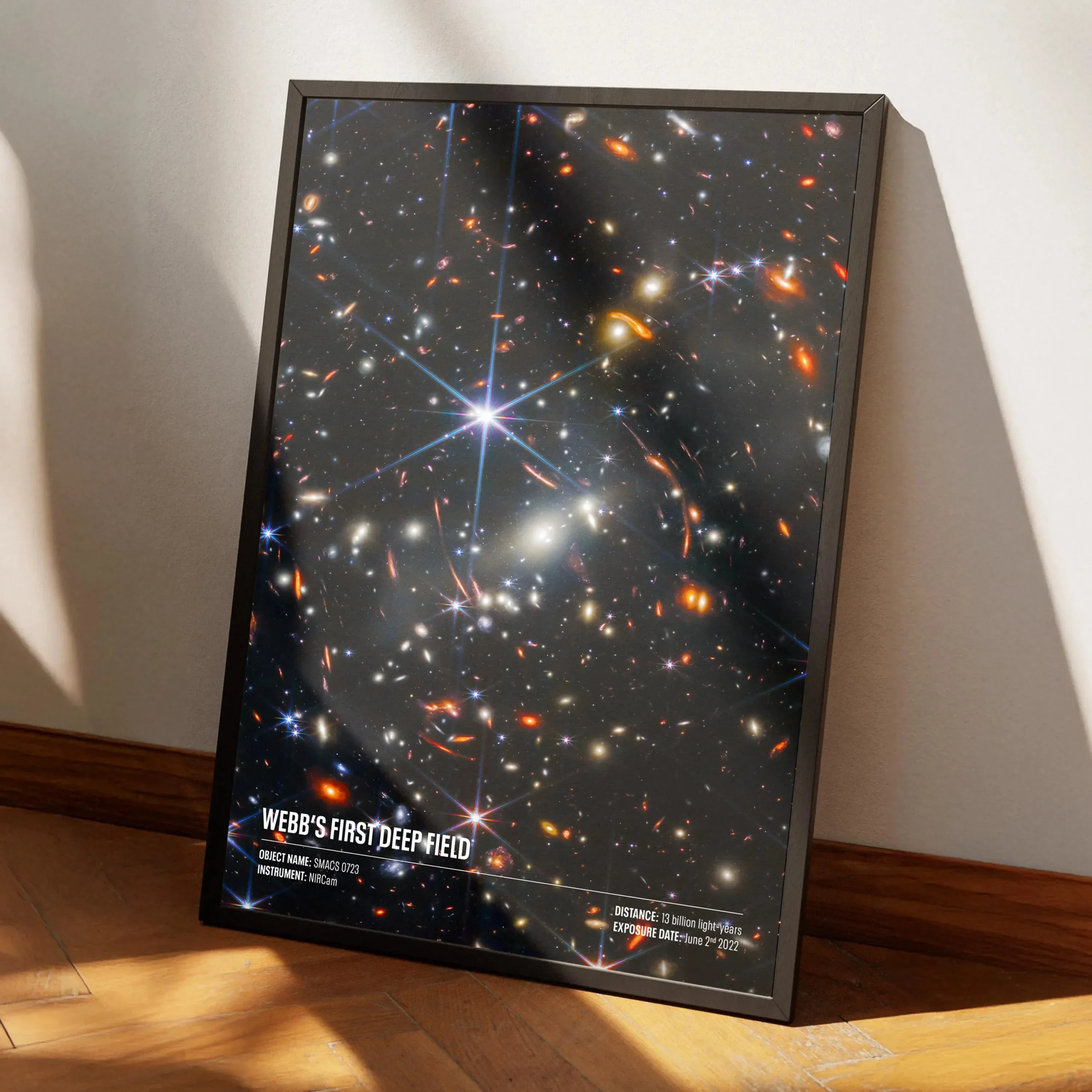 Kosmos i teleskop - plakat astronomiczny Fioletowy