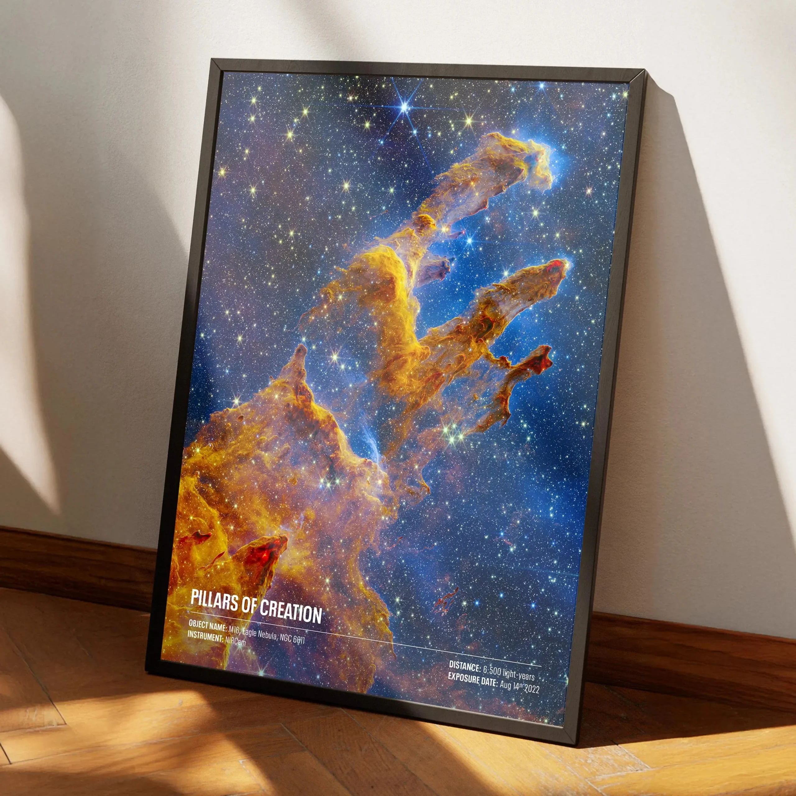 Kosmos i teleskop - plakat astronomiczny Granatowy