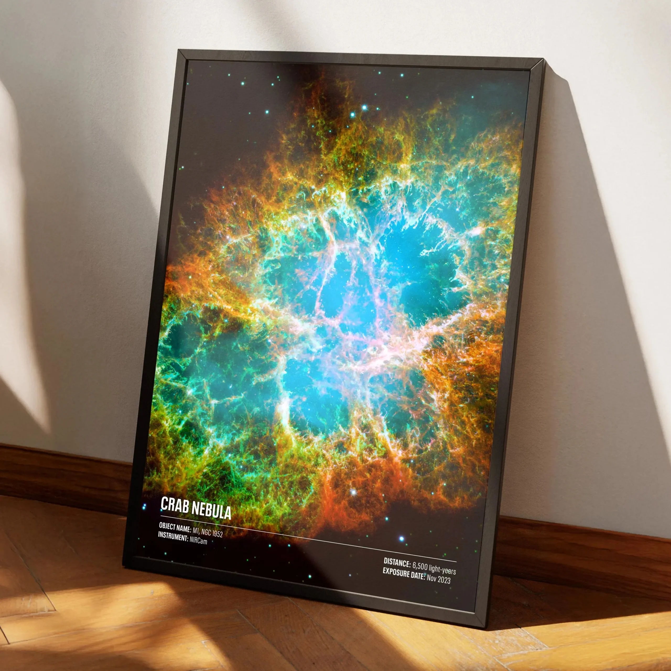 Kosmos i teleskop - plakat astronomiczny Zielony