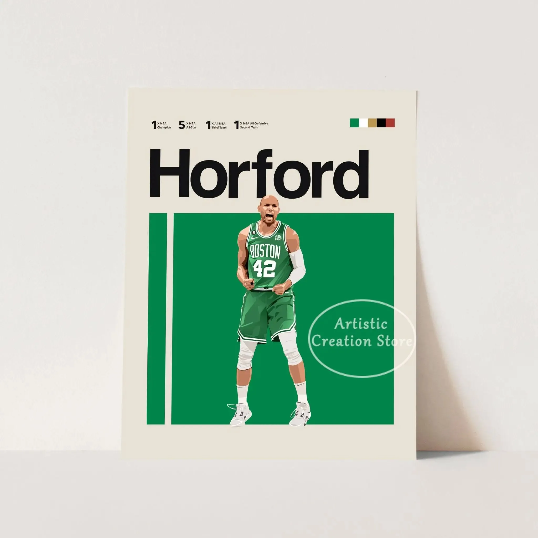 Plakat koszykarski Tatum - minimalistyczna grafika dla fana NBA Wzór 2