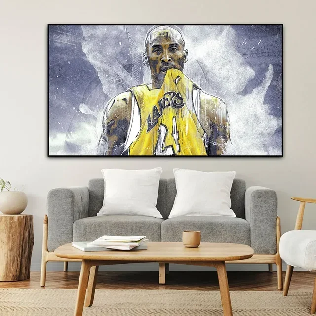 Plakat legendy koszykówki – Kobe i LeBron Wzór 2