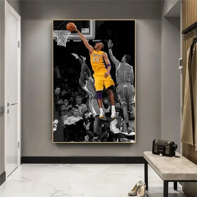Plakat legendy koszykówki – Kobe i LeBron Wzór 7