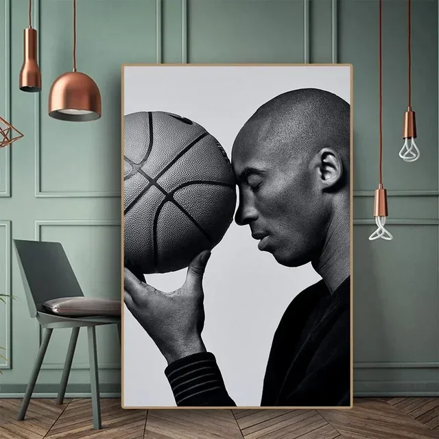 Plakat legendy koszykówki – Kobe i LeBron Wzór 8