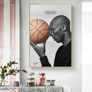 Plakat z gwiazdami koszykówki - Kobe, James, Jordan Wzór 1