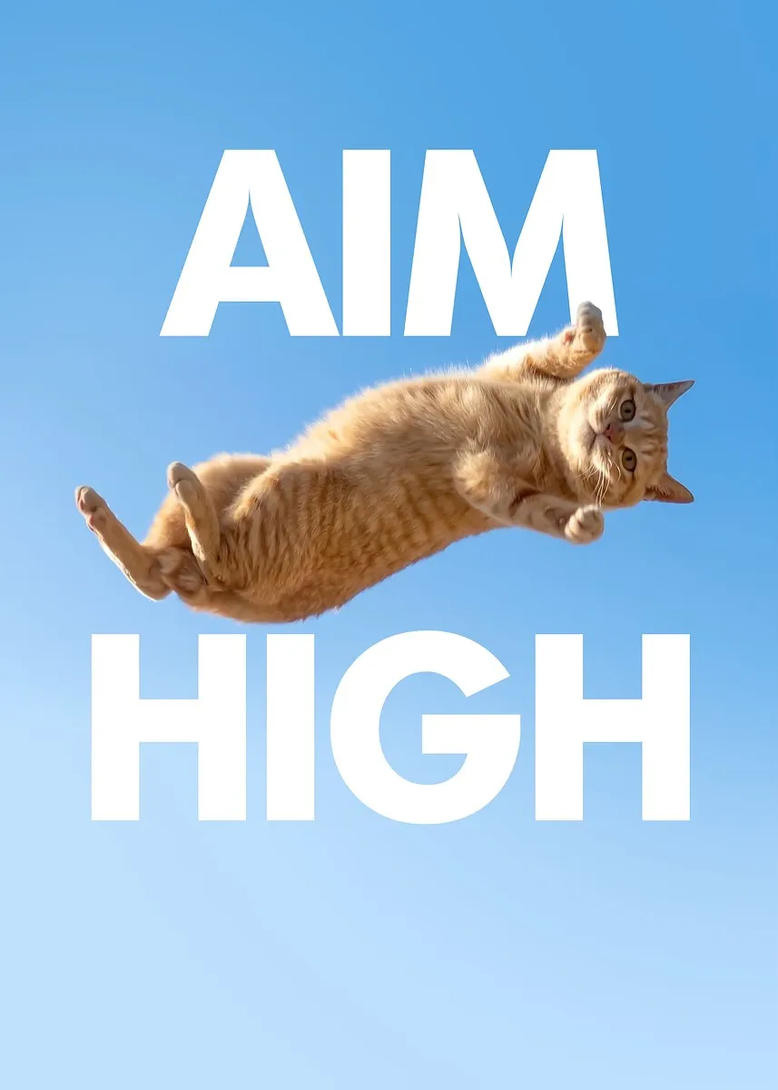 Plakat z kotem jogą Hang In There Baby Czarny